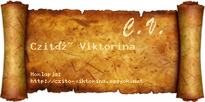 Czitó Viktorina névjegykártya
